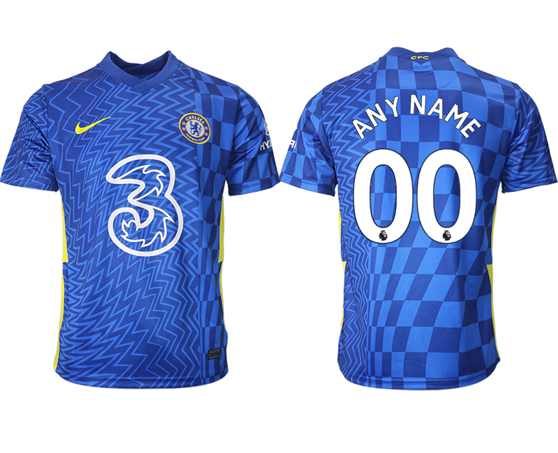 Men 2021-2022 Club Chelsea FC home aaa version blue customized Soccer Jersey->customized soccer jersey->Custom Jersey